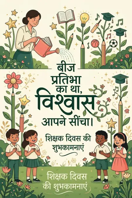 Teachers Day Wishes In Hindi For School Teacher - Free Teachers Day Wishes In Hindi Download
