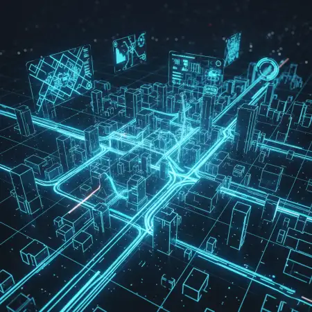 Tech Background With Glowing Lines 2 - Free Tech Background Download