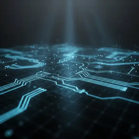 Technology Background With Connections 2 - Free Tech Background Download