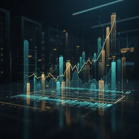 Technology Background With Data Stream 2 - Free Tech Background Download