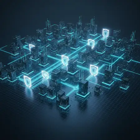 Technology Background With Glowing Network 2 - Free Tech Background Download