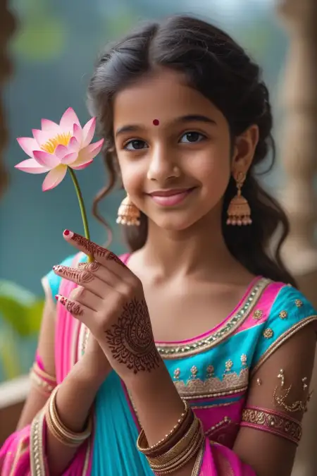 Teen Girl Teej Mehndi Design 2025 Cute - Free Latest Teej Mehndi Design 2025 Download