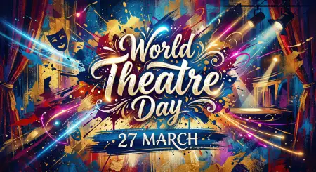 Theatre Day Flyer Design Template - Free World Theatre Day Download
