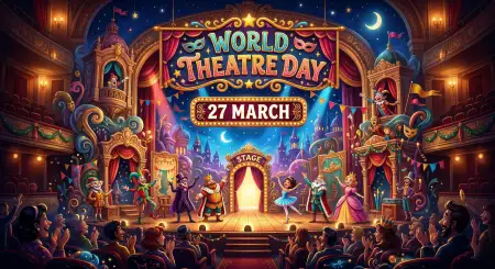 Theatre Day Invitation Card Design - Free World Theatre Day Download