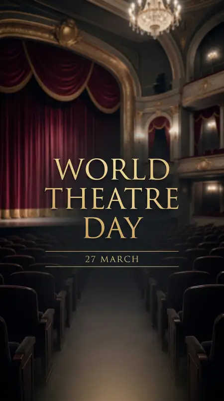 Theatre Day Promotional Poster Template - Free World Theatre Day Download