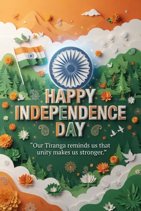 Tiranga Independence Day Wishes 2026 - Free Indian Independence Day Wishes 2026 Download
