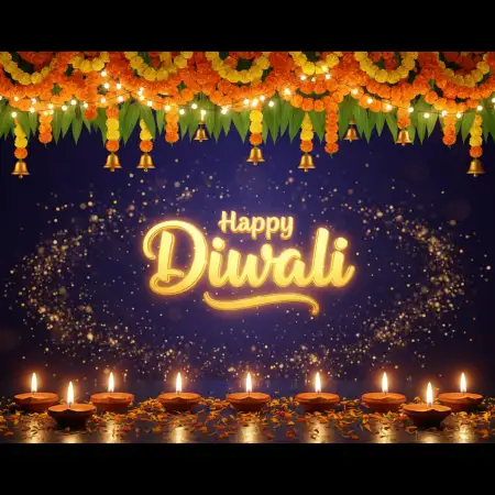 Traditional Happy Diwali 2025 Greeting Image - Free Happy Diwali 2025 Wishes Download