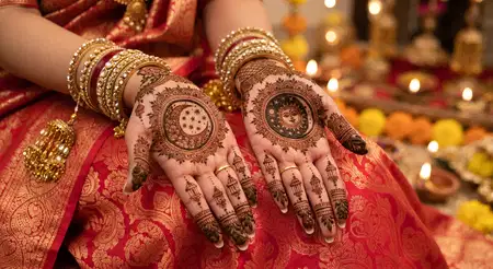 traditional karwa chauth mehndi design 2026 - Karwa Chauth Mehndi Design 2026