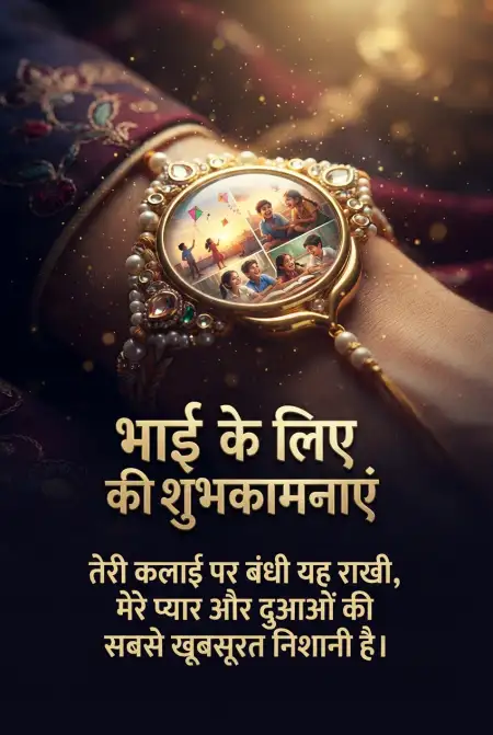 Trending Social Media Raksha Bandhan Hindi Creative Greeting Poster - Free Raksha Bandhan Ki Shubhkamnaye In Hindi Download