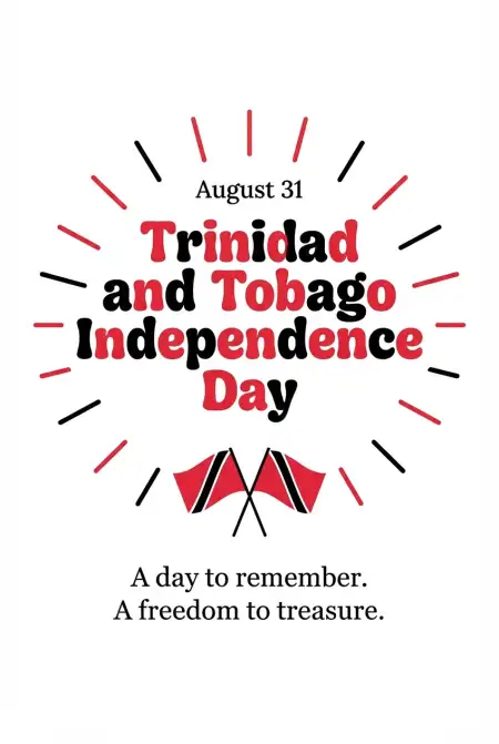Trinidad And Tobago Independence Day 31 August Poster - Free Trinidad And Tobago Independence Day 2026 Download