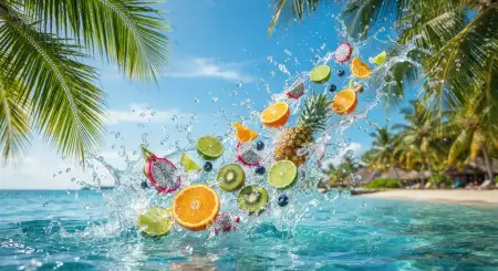 Tropical Drink Background - Free Tropical Summer Background Download