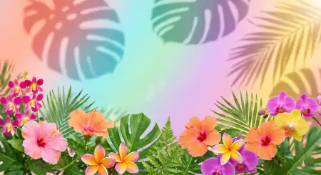 Free Tropical Floral Summer Background With Exotic Design Background Image Download