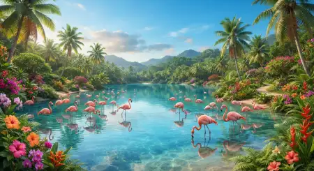 Tropical Island Scenery Background - Free Tropical Summer Background Download