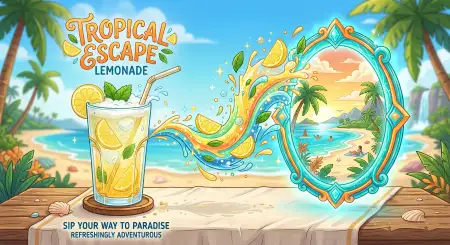 Tropical Lemon Juice Background Design - Free Lemon Juice Background Download