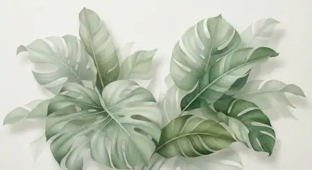 Tropical Monstera Leaves Background - Free Tropical Summer Background Download