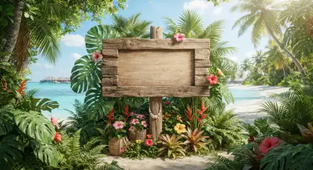 Tropical Summer Banner Background - Free Tropical Summer Background Download