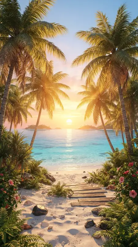 Tropical Summer Poster Background - Free Tropical Summer Background Download
