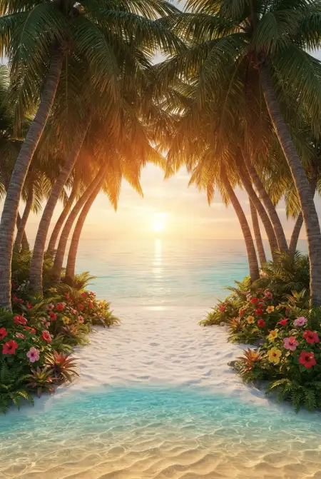 Tropical Vacation Poster Background - Free Tropical Summer Background Download