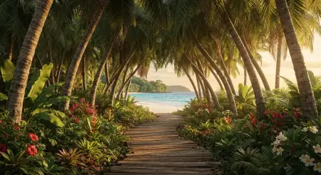 Tropical Web Banner Background - Free Tropical Summer Background Download