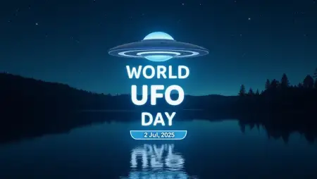Ufo Over City Night Sky Image - Free World Ufo Day 2025 Download