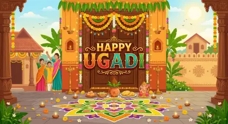 ugadi greeting background