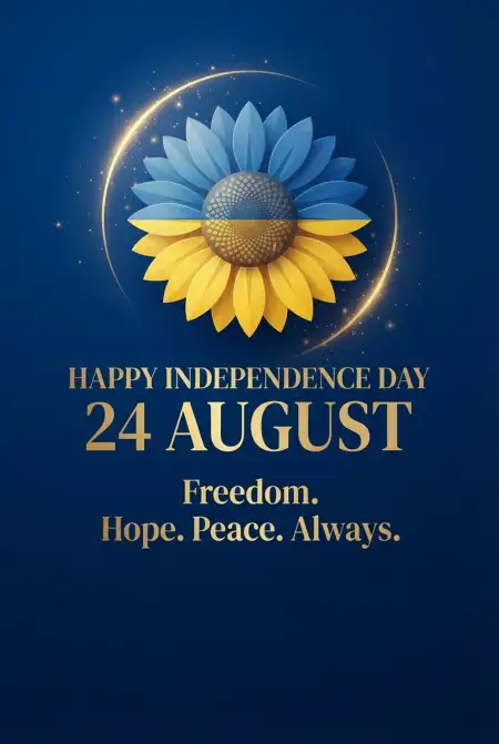 Ukraine Independence Day 2026 Peace Wishes - Free Ukraine Independence Day 2026 Download
