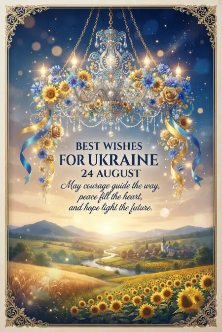 Ukraine Independence Day 2026 Short Wishes - Free Ukraine Independence Day 2026 Download