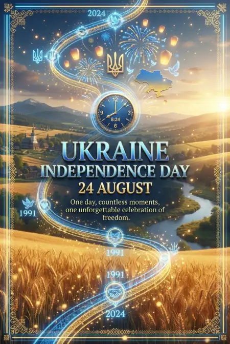 Ukraine Independence Day 2026 Social Media Banner Design - Free Ukraine Independence Day 2026 Download