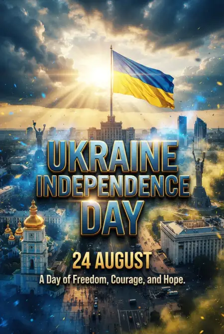 Ukraine Independence Day 2026 Social Media Poster Templates - Free Ukraine Independence Day 2026 Download
