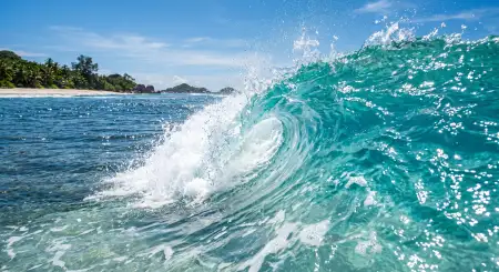 ultra realistic summer background with beach waves