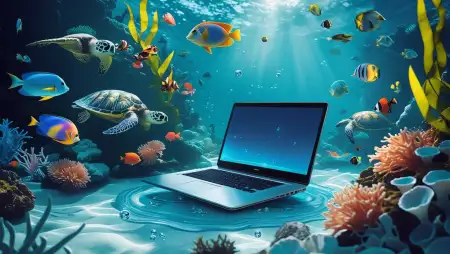Underwater Sea Life Laptop Wallpaper - Free Wall Download
