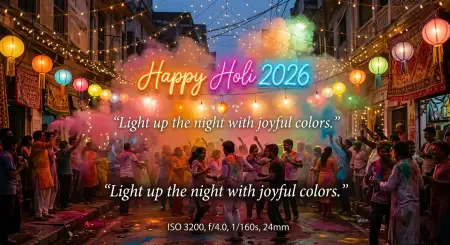 unique happy holi wishes 2026 greeting card text
