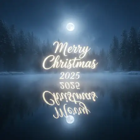 Free Unique Merry Christmas Wishes 2025 Background Download