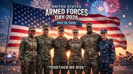Free United States Armed Forces Day 2026 American Military Pride Artwork Background Image Download