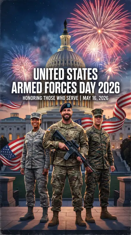 Free United States Armed Forces Day 2026 Instagram Post Ideas Background Image Download