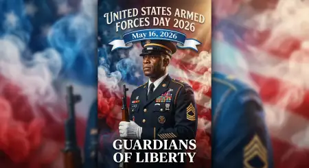 Free United States Armed Forces Day 2026 Patriotic Celebration Design Background Image Download
