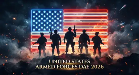 Free United States Armed Forces Day 2026 Patriotic Vector Art Background Image Download