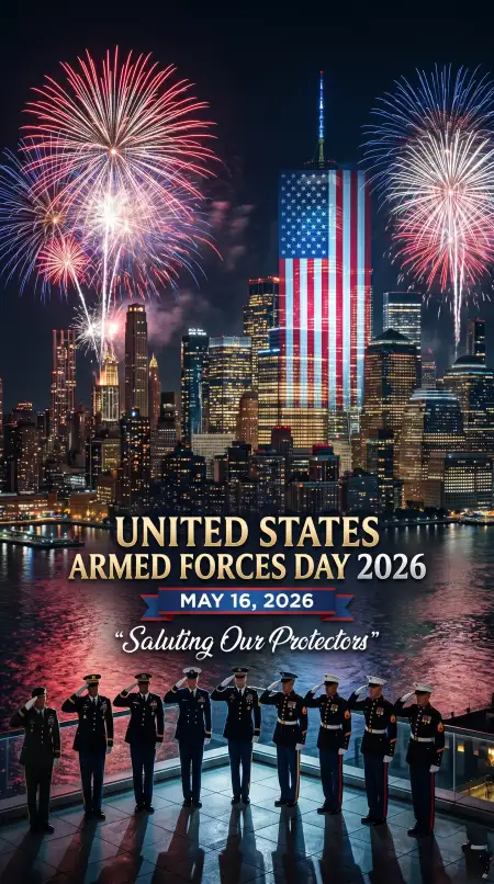 Free United States Armed Forces Day 2026 Professional Patriotic Poster Background Image Download