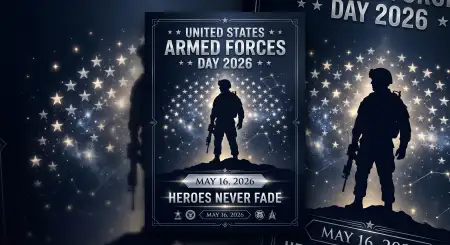 Free United States Armed Forces Day 2026 Tribute Banner Template Background Image Download