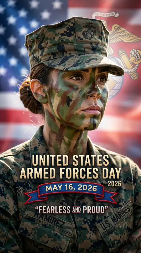 Free United States Armed Forces Day 2026 Ultra Realistic Soldier Artwork Background Image Download