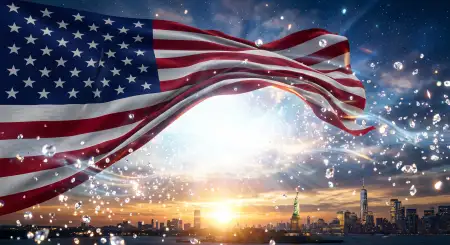 Free United States Flag Wallpapers With Fireworks And Patriotic Effects Background Image Download
