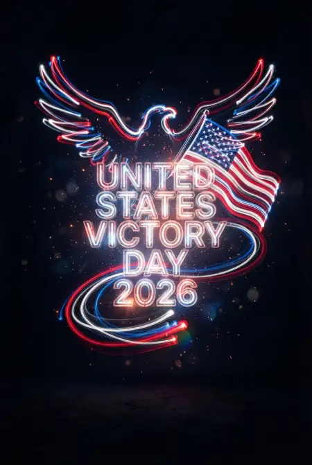 United States Victory Day 2026 Red White Blue Design - Free United States Victory Day 2026 Download