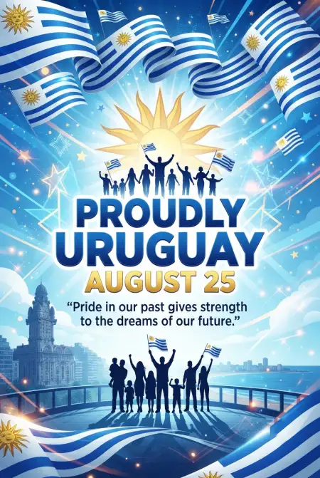 Uruguay National Day Wishes - Free Uruguay Independence Day 2026 Download