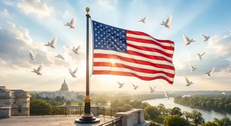 Free Usa Flag And Bald Eagle Patriotic Wallpaper Hd Quality Background Image Download