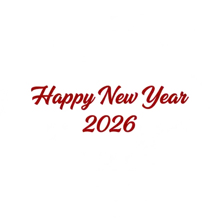 Free Happy New Year 2026 Png Text 4k PNG Image Download