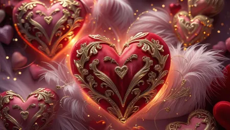 Valentine Day Red And Pink Wallpapers With Love Hearts - Free Related Pink Image