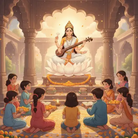 Vasant Panchami Background Artistic - Free Vasant Panchami Background Download
