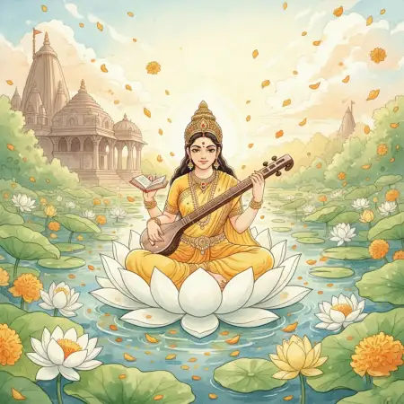 Vasant Panchami Background Greeting Card - Free Vasant Panchami Background Download