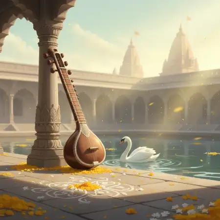 Vasant Panchami Background Indian Style - Free Vasant Panchami Background Download