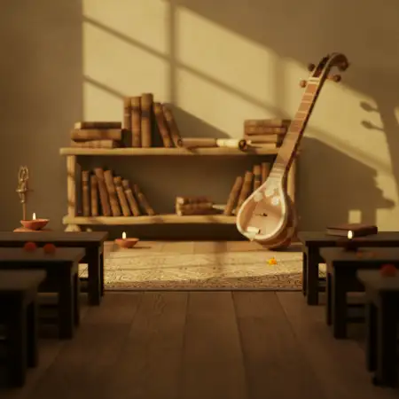 Vasant Panchami Background Modern Art - Free Vasant Panchami Background Download